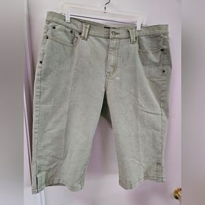 Womens Venezia plus size 22 green jeans shorts